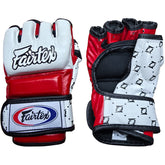 Gloves MMA Fairtex FGV17 White Red