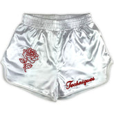 Shorts Muay Thai Style Rosé White Retro Techniques Canada