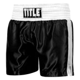 Shorts Boxing Title Pro Traditional Cut Trunks Black/White