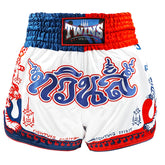 Shorts Muay Thai Style Twins Special TBS Yant Blue Red