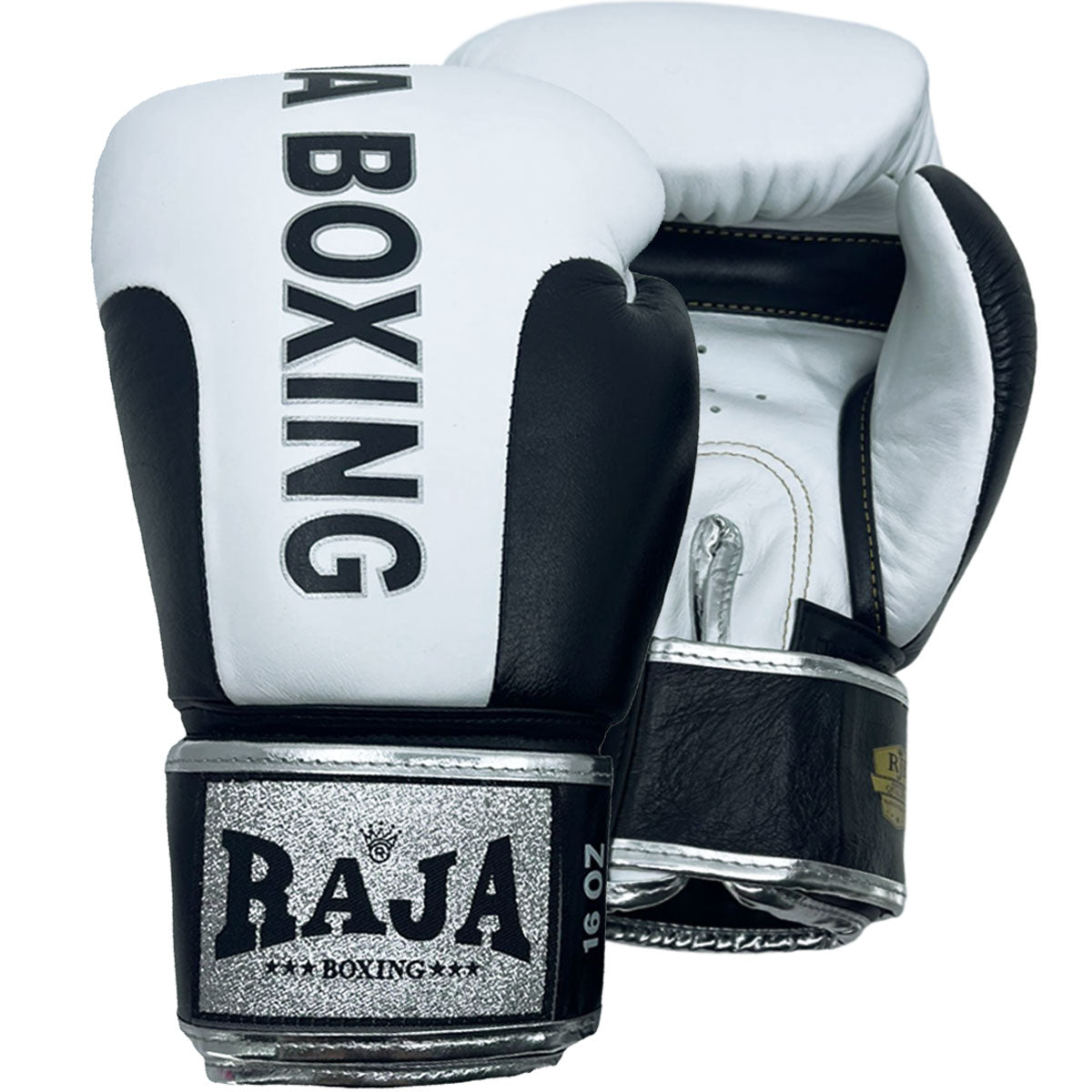 Boxing Gloves Raja RJB-P4 Black White 