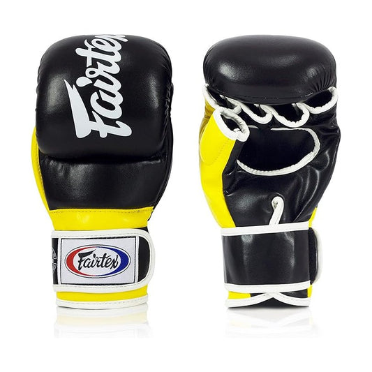 Fairtex FGV18 MMA Gloves, Black Yellow, view 1