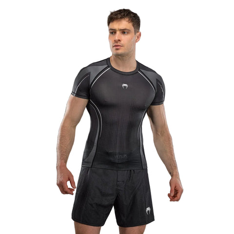 Rash Guard Short Sleeve Venum Stealth Black White