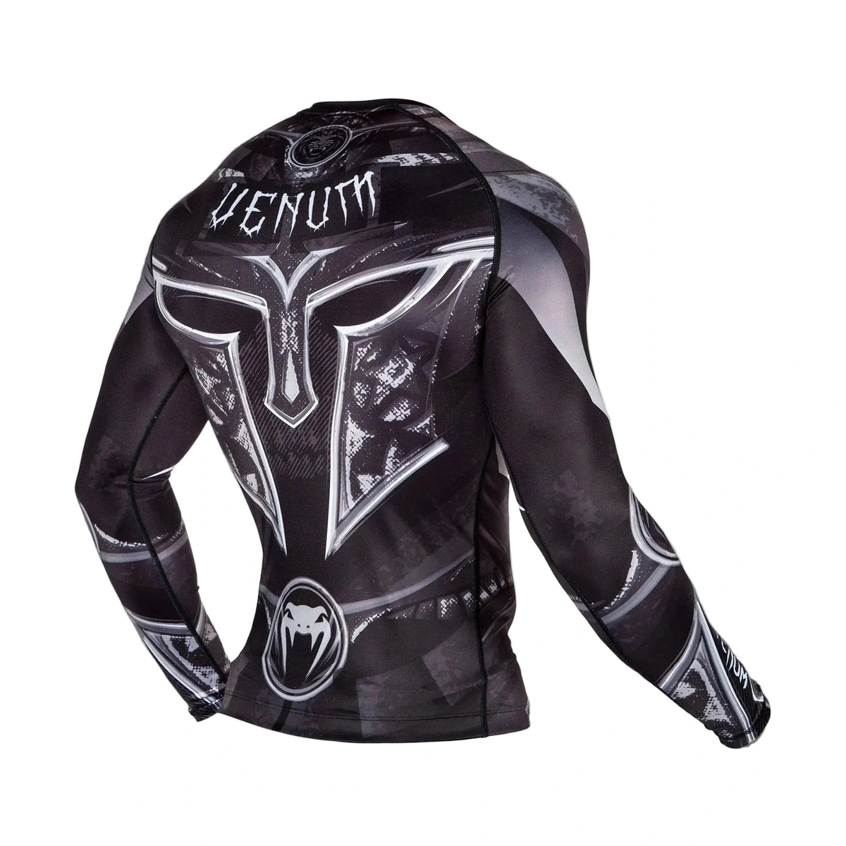 Venum Gladiator 3.0 Long Sleeve Rashguard, Black/White, view 2