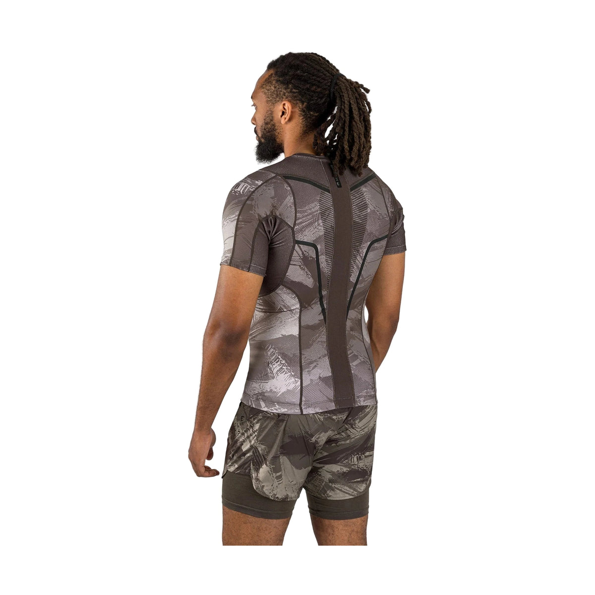 Venum Electron 3.0 Short Sleeve Rashguard, Sand, view 2