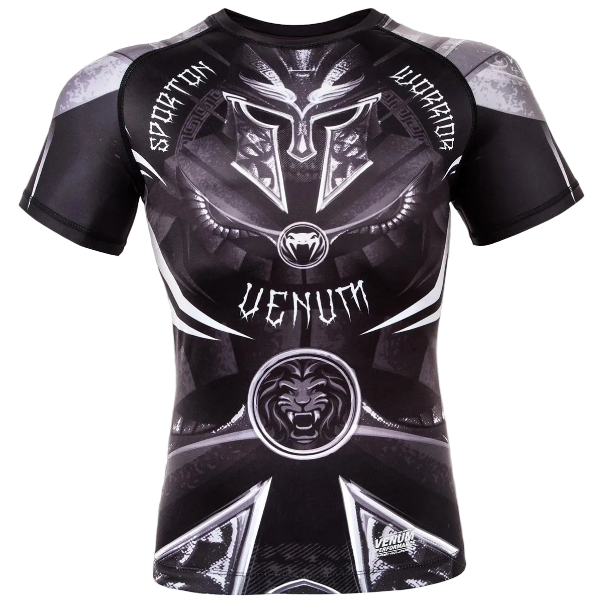 Rash Guard Short Sleeve Venum Gladiator 3.0 Black White