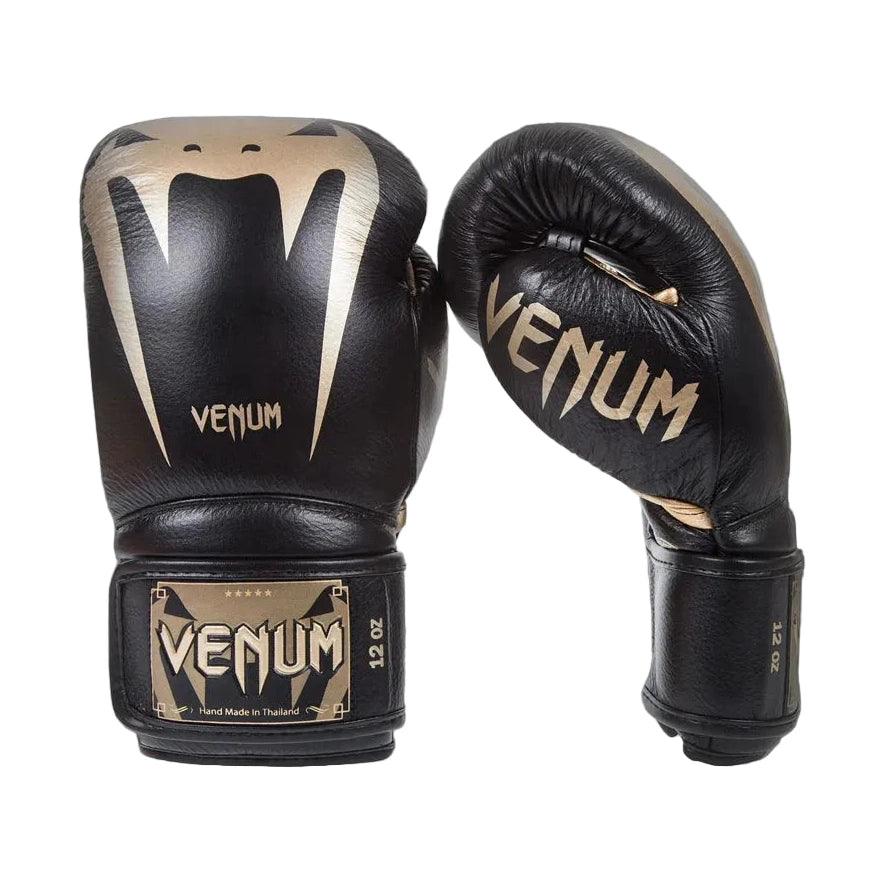 Venum Giant 3.0 Boxing Gloves, Black/Gold, view 1