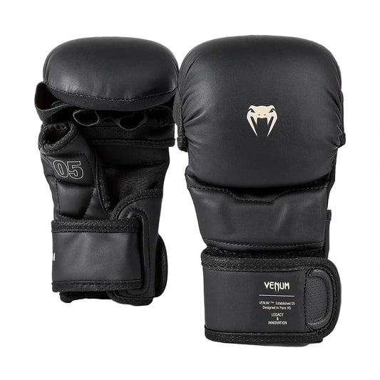 Venum Impact Evo MMA Sparring Gloves, Black, view 1