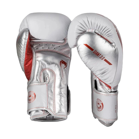 Venum Giant 3.0 Boxing Gloves, Red/Silver, view 1