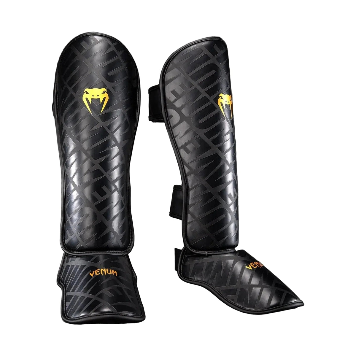 Venum Contender 1.5 XT 3D Shin Guards, Black/Gold, view 1