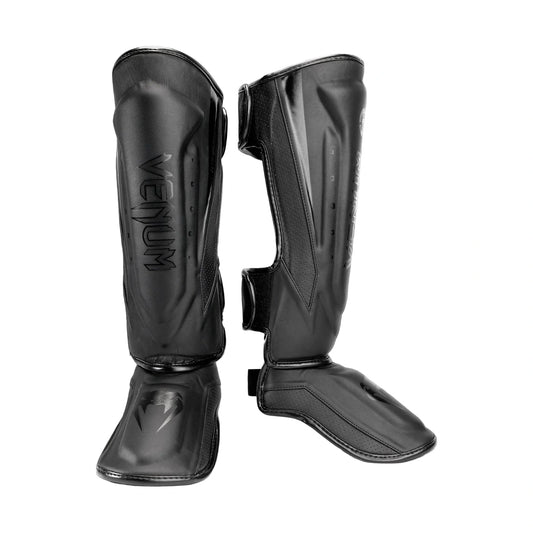Venum Elite Evo Shin Guards, Black/Black, view 1