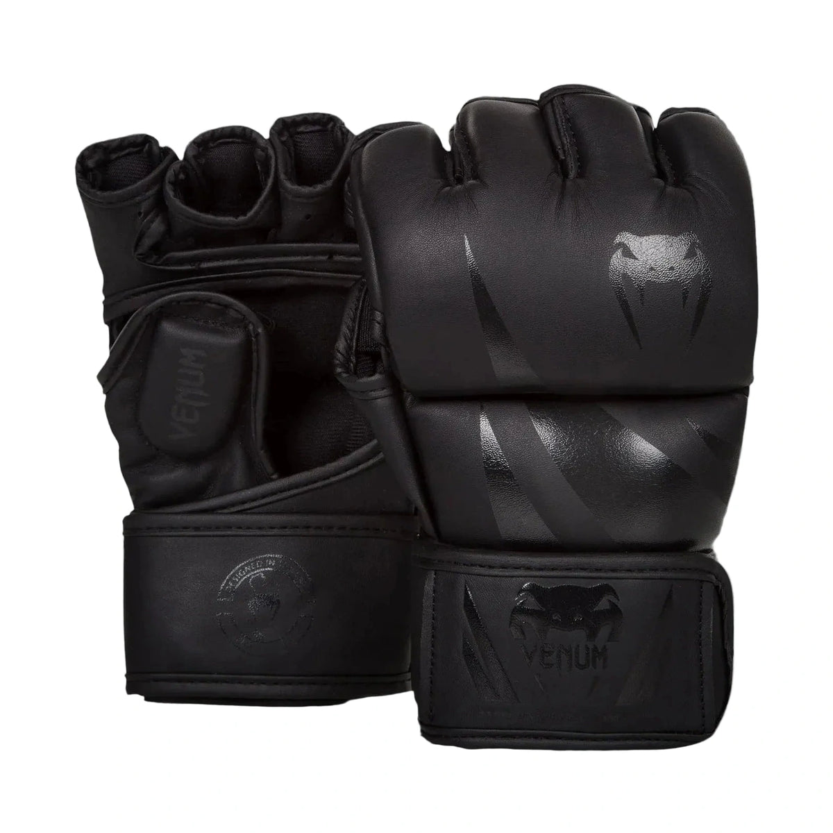 Venum Challenger MMA Gloves, Matte Black, view 1