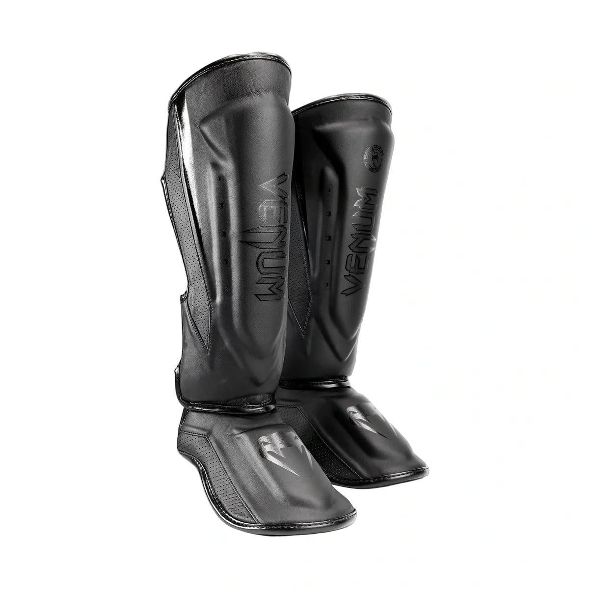 Venum Elite Evo Shin Guards, Black/Black, view 3
