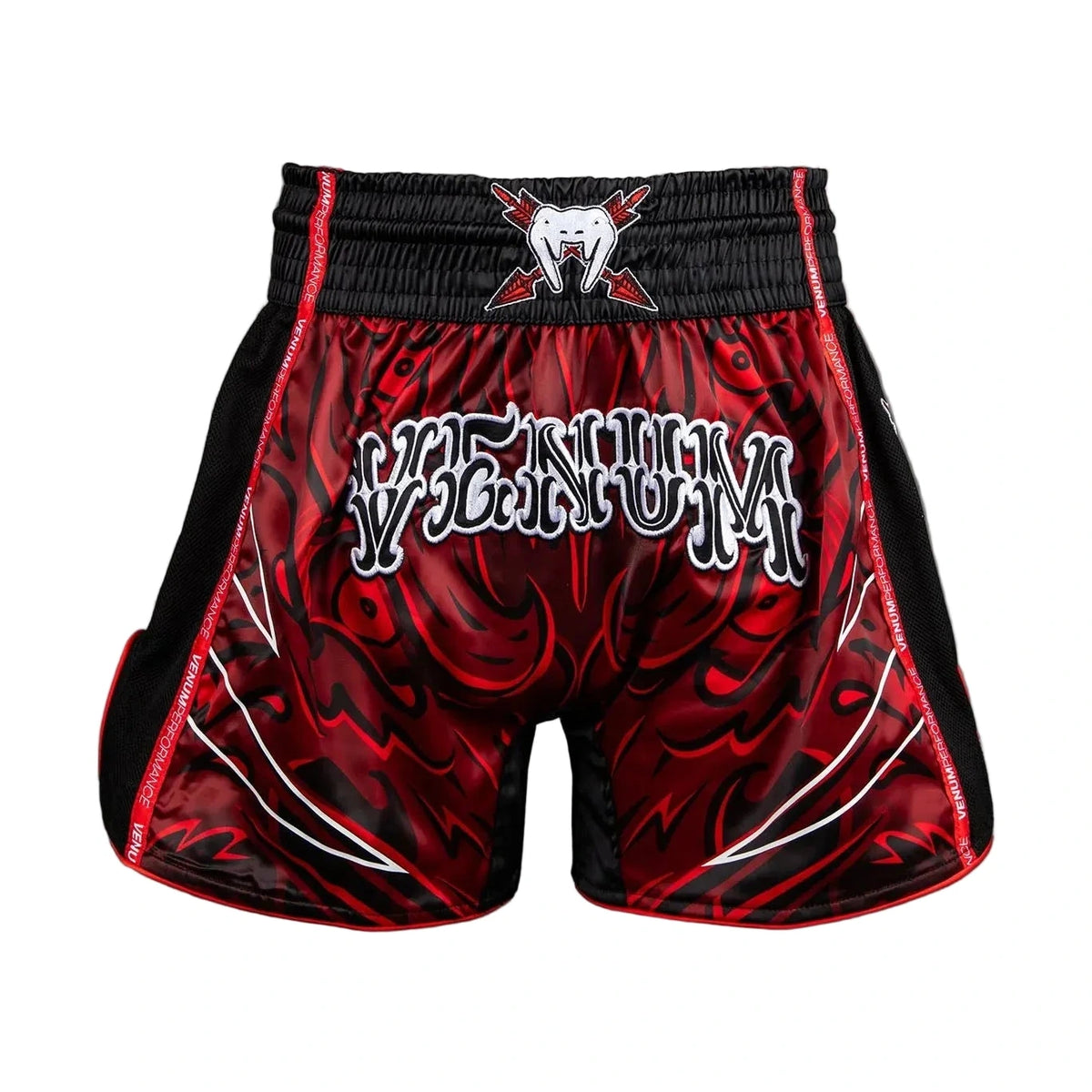 Venum Wolf Atak Muay Thai Shorts, Black/Red, view 1