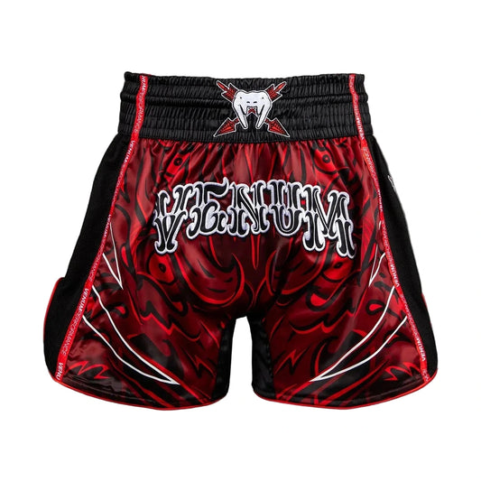 Venum Wolf Atak Muay Thai Shorts, Black/Red, view 1