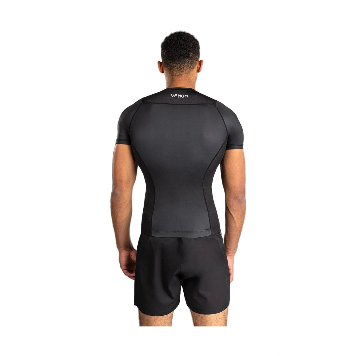 Venum No Gi Short Sleeve Rashguard, Black/Silver Grey, view 2