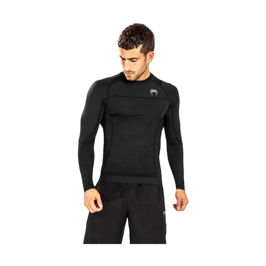 Venum G-Fit Air Long Sleeve Rash Guard, Black, view 1