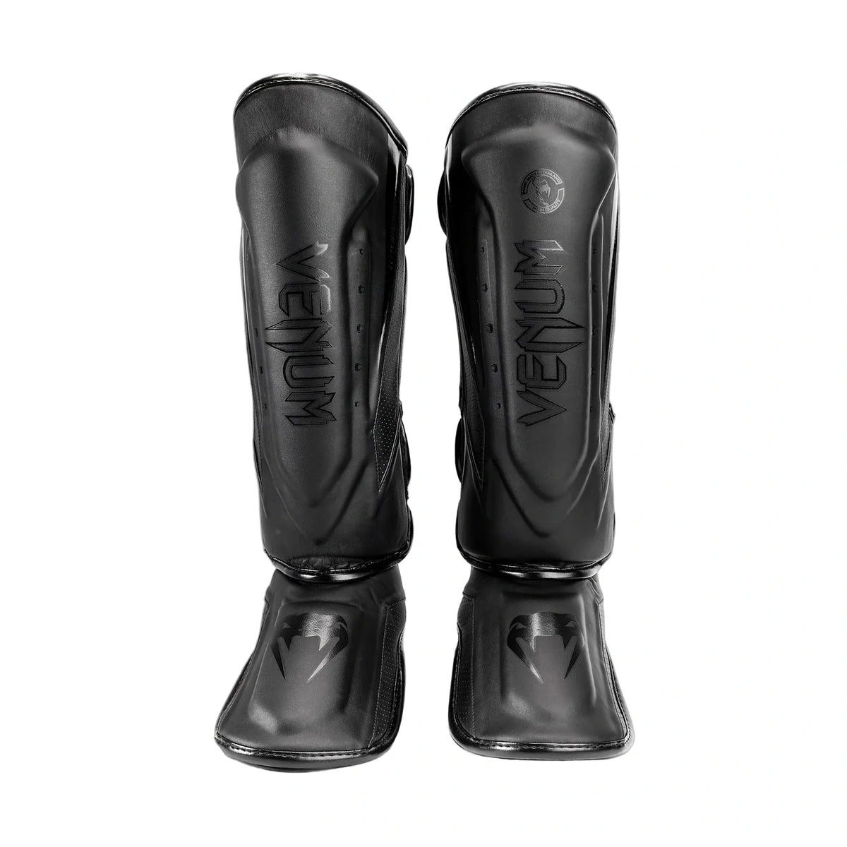 Venum Elite Evo Shin Guards, Black/Black, view 2