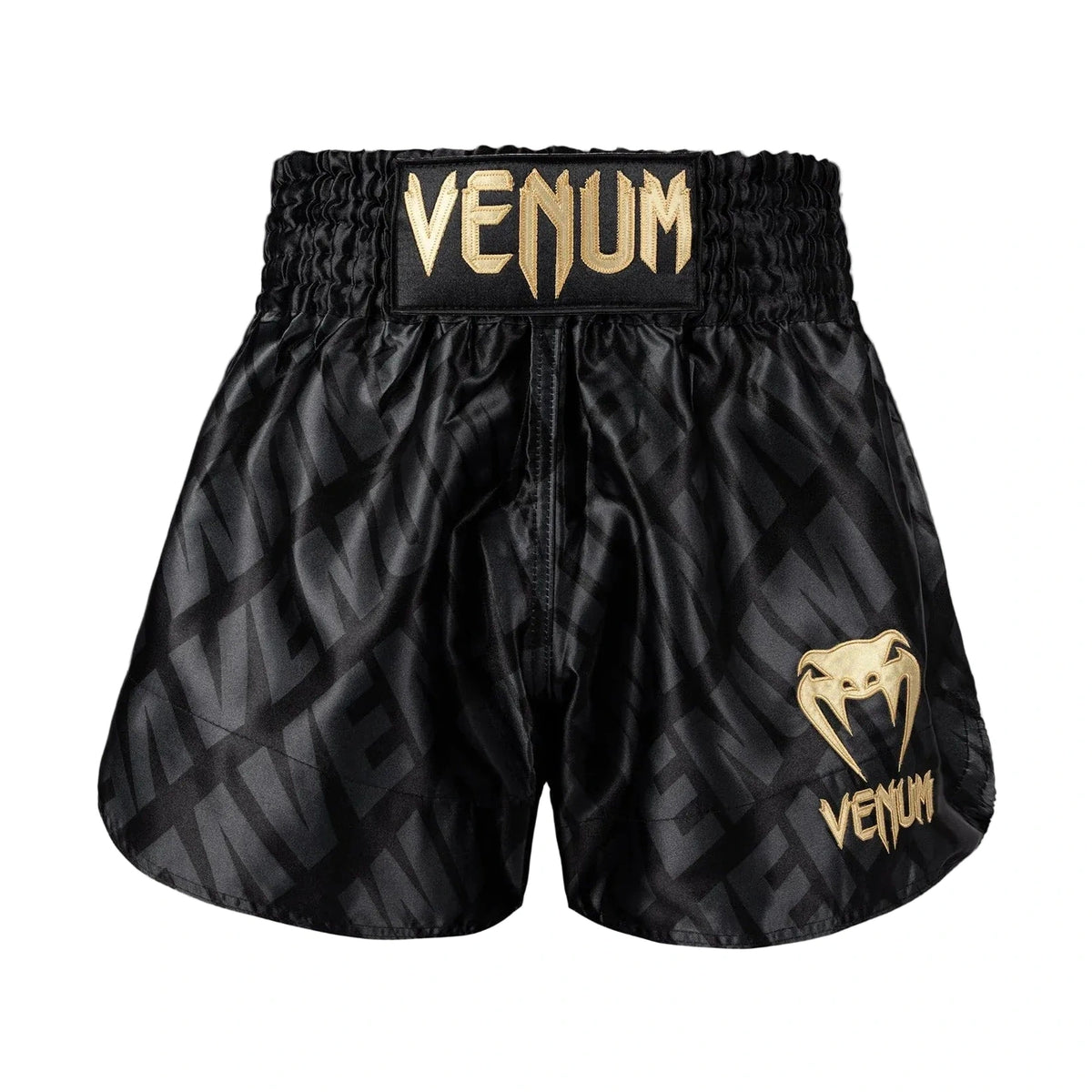 Venum Contender XT Muay Thai Shorts, Black/Gold, view 1