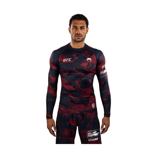 UFC Venum Fight Week Long Sleeve Rashguard, Navy, view 1