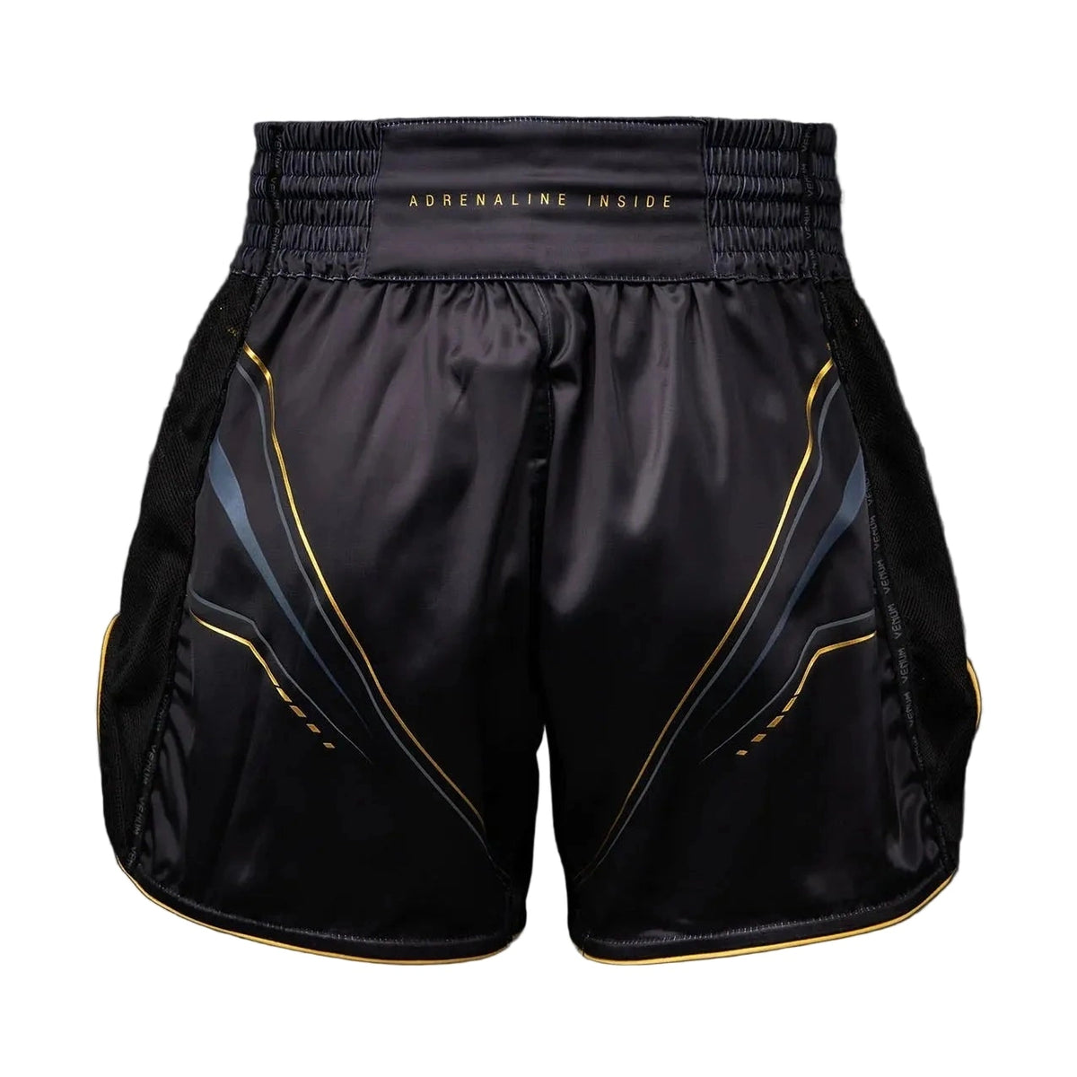 Venum Streamline Muay Thai Shorts, Black/Gold, view 2
