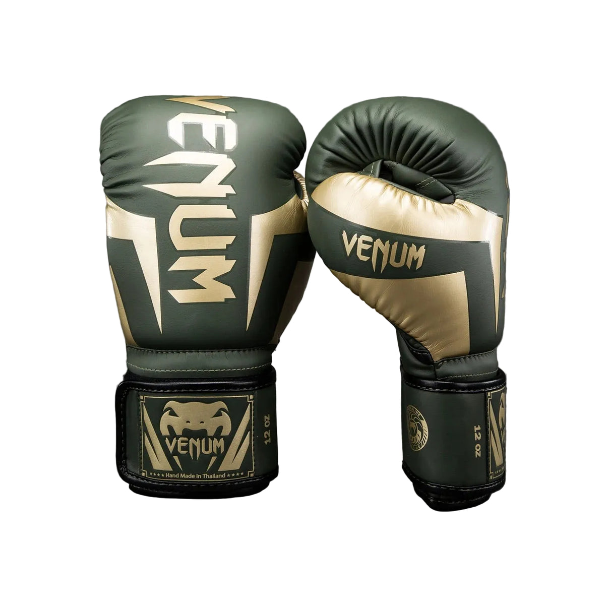Boxing Gloves Venum Elite Khaki Muay Thai Style (Synthetic Leather)