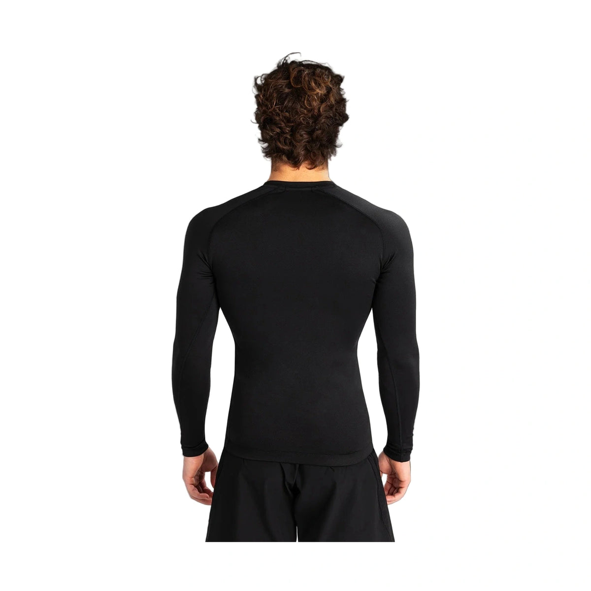 Venum Contender Long Sleeve Rash Guard, Black/White, view 2