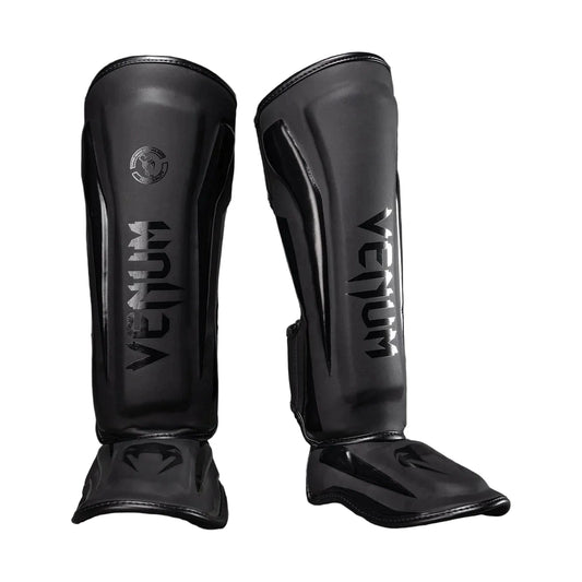 Venum Elite Standup Shin Guards, Matte Black, view 1