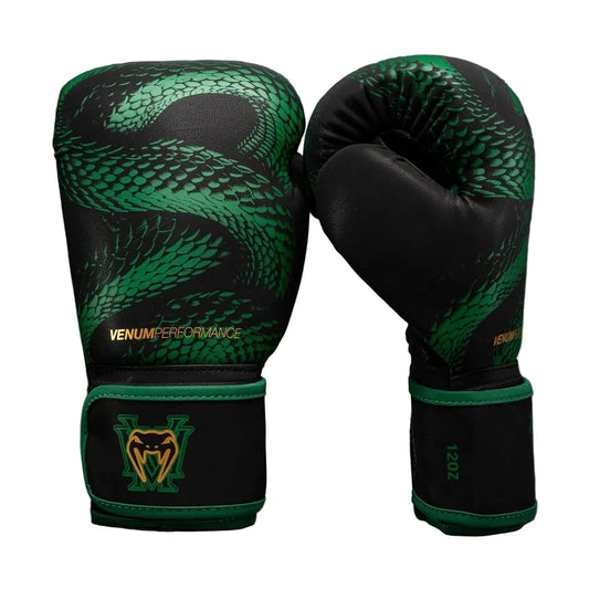 Venum Matupa Boxing Gloves, Black/Green/Gold, view 1