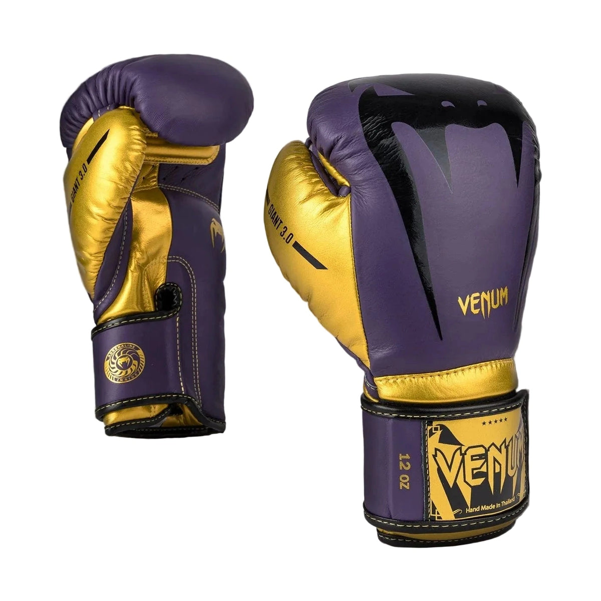 Venum Giant 3.0 Boxing Gloves, Dark Purple/Gold, view 2