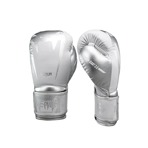 Boxing Gloves Venum Giant 3.0 - Nappa Leather Grey/Silver