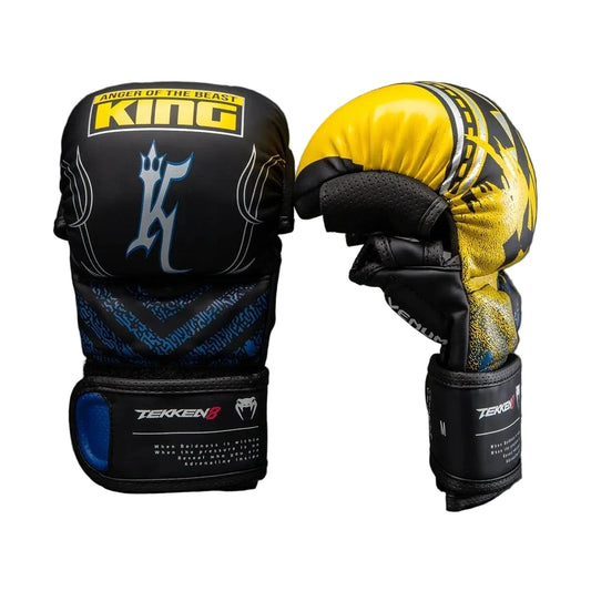 Venum x TEKKEN 8 King MMA Sparring Gloves, Black/Yellow, view 1