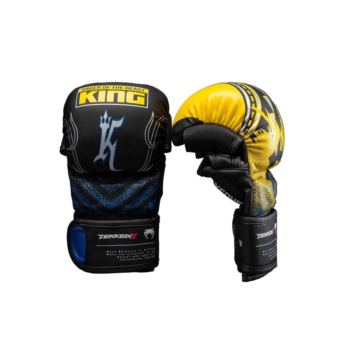 Gloves MMA Venum x TEKKEN 8 KING for Sparring Black/Yellow