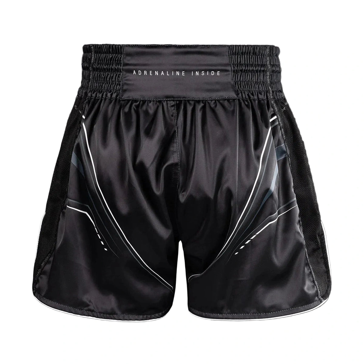 Venum Streamline Muay Thai Shorts, Black/White, view 2