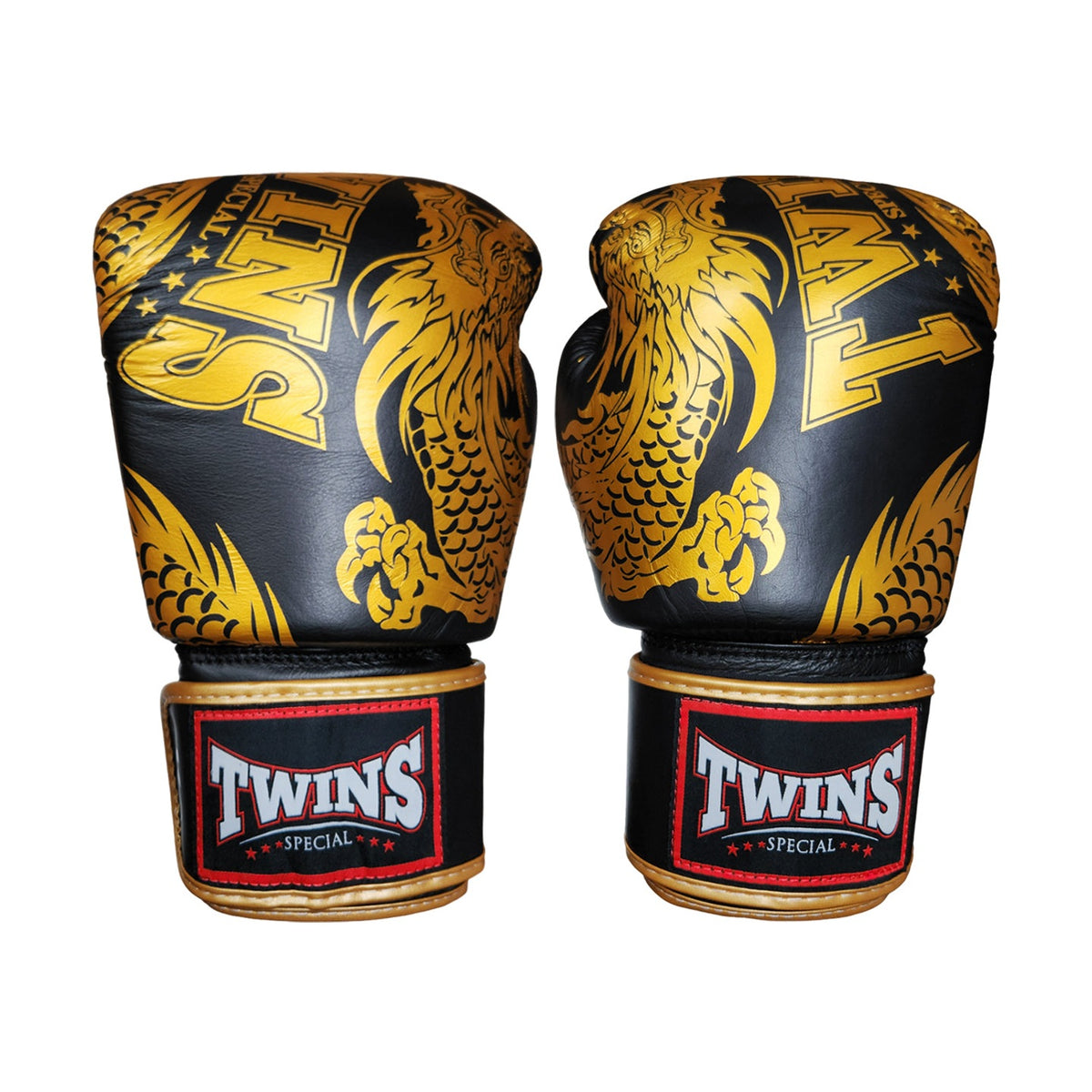 Twins Special FBGV-49 Fancy Boxing Gloves, Gold Black, view 2