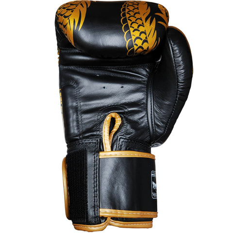 Boxing Gloves Twins Special FBGV-49 Gold Black Fancy Muay Thai Style