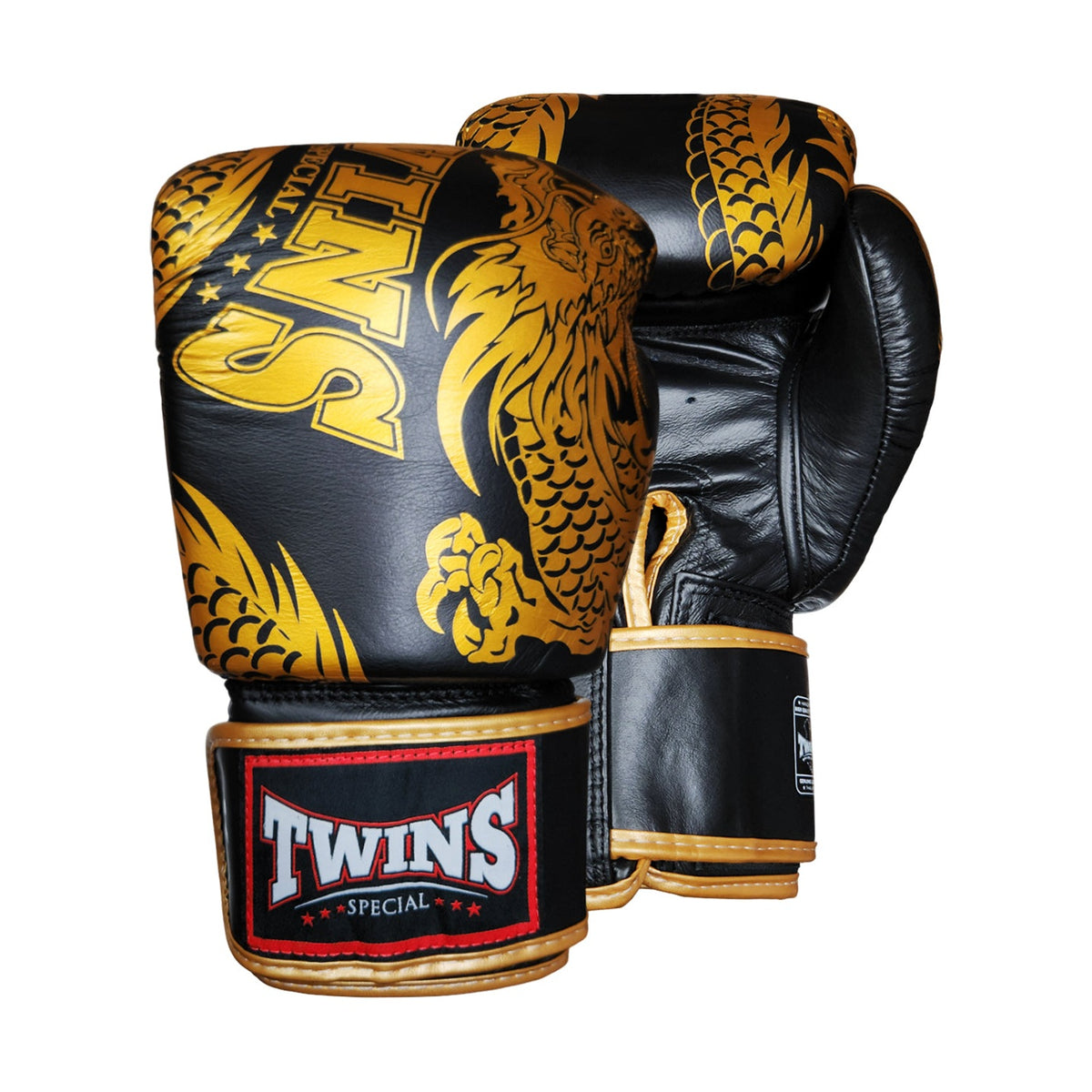 Twins Special FBGV-49 Fancy Boxing Gloves, Gold Black, view 1
