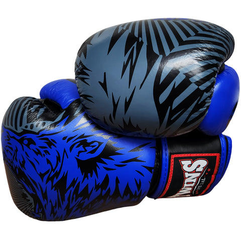 Boxing Gloves Twins Special FBGV-50 Wolf Blue Fancy Muay Thai Style