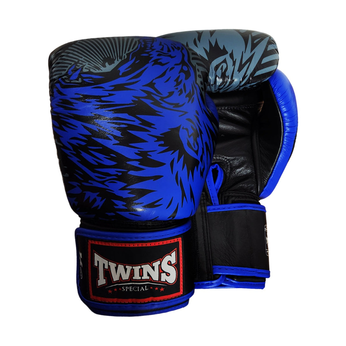 Twins Special FBGV-50 Wolf Fancy Boxing Gloves, Blue, view 1
