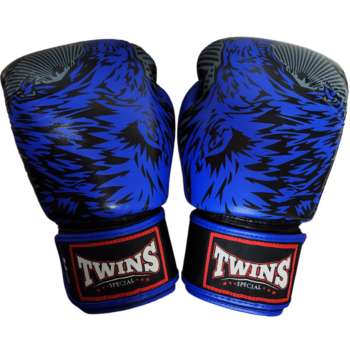 Boxing Gloves Twins Special FBGV-50 Wolf Blue Fancy Muay Thai Style