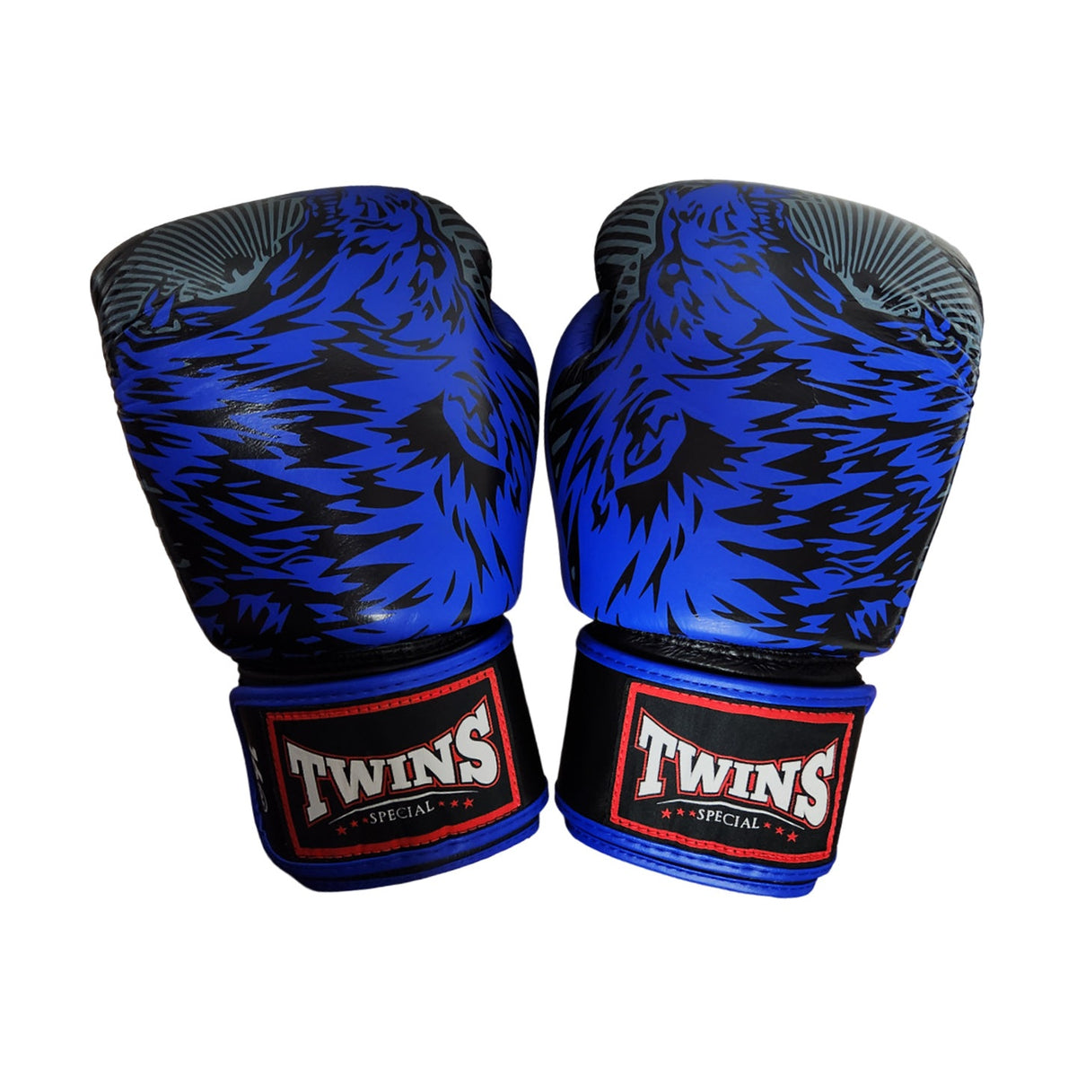 Twins Special FBGV-50 Wolf Fancy Boxing Gloves, Blue, view 5