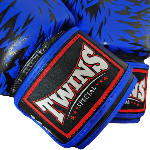 Boxing Gloves Twins Special FBGV-50 Wolf Blue Fancy Muay Thai Style