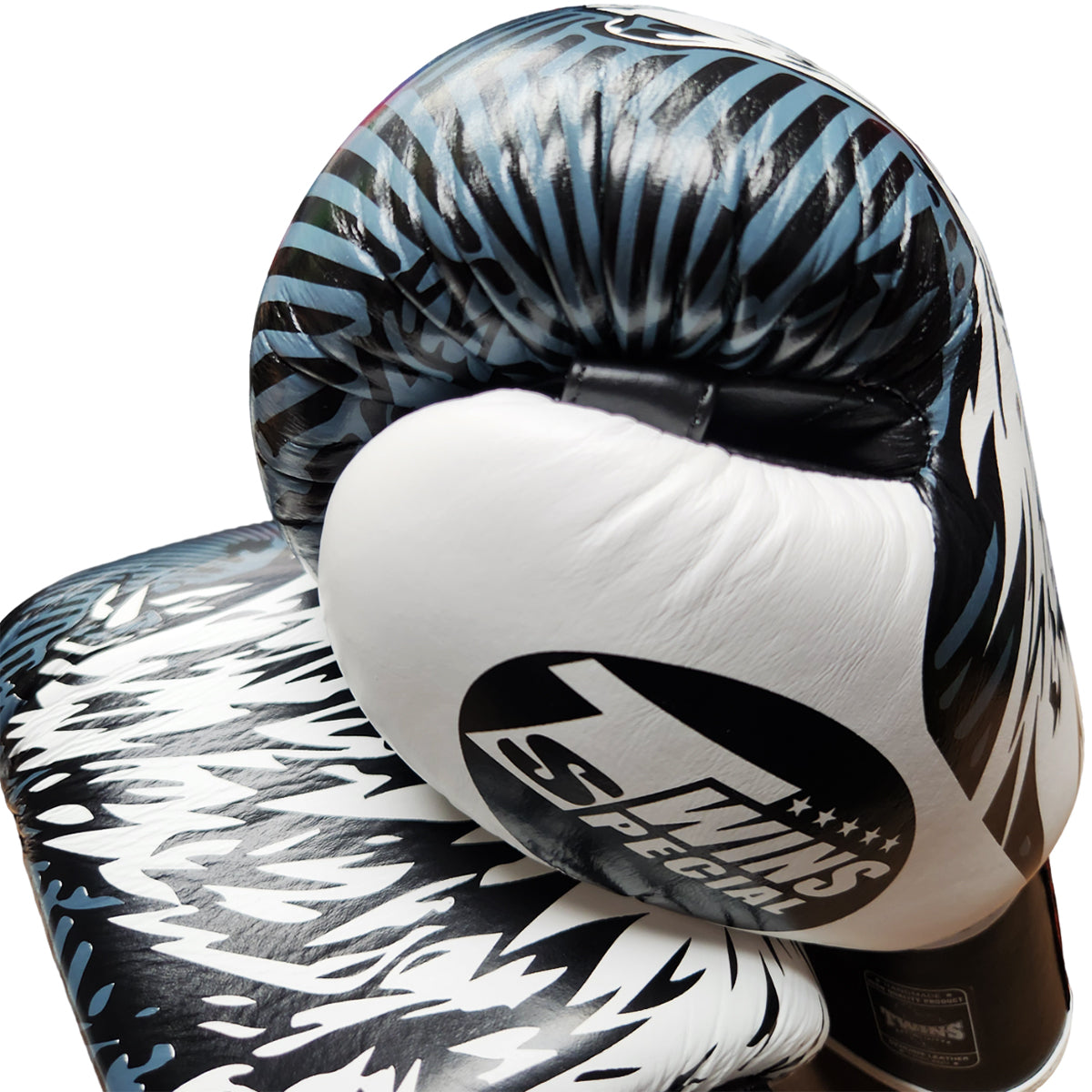 Twins Special FBGV-50 Wolf Fancy Boxing Gloves, White, view 3