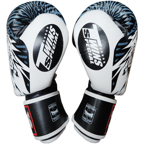 Boxing Gloves Twins Special FBGV-50 Wolf White Fancy Muay Thai Style