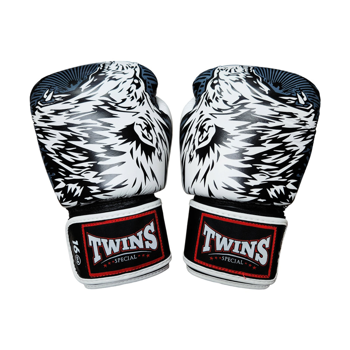 Twins Special FBGV-50 Wolf Fancy Boxing Gloves, White, view 6