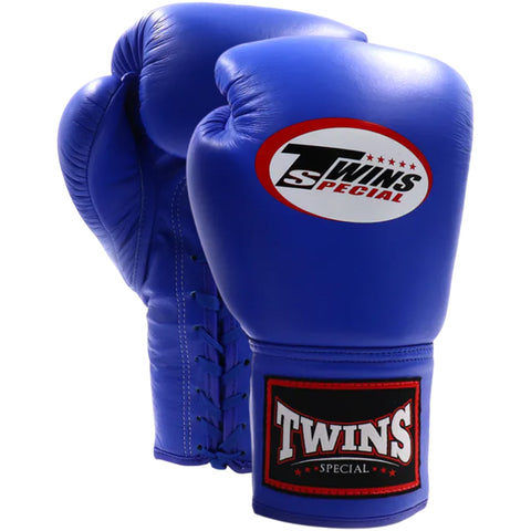 Boxing Gloves BGLL-1 Lace-Up Twins Special Blue (Leather)