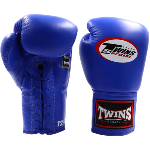 Boxing Gloves BGLL-1 Lace-Up Twins Special Blue (Leather)