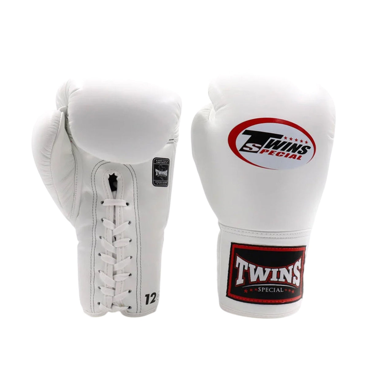 Twins Special BGLL-1 Lace-Up Boxing Gloves, White, view 2