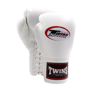Twins Special BGLL-1 Lace-Up Gloves – White | Fight Trade Store