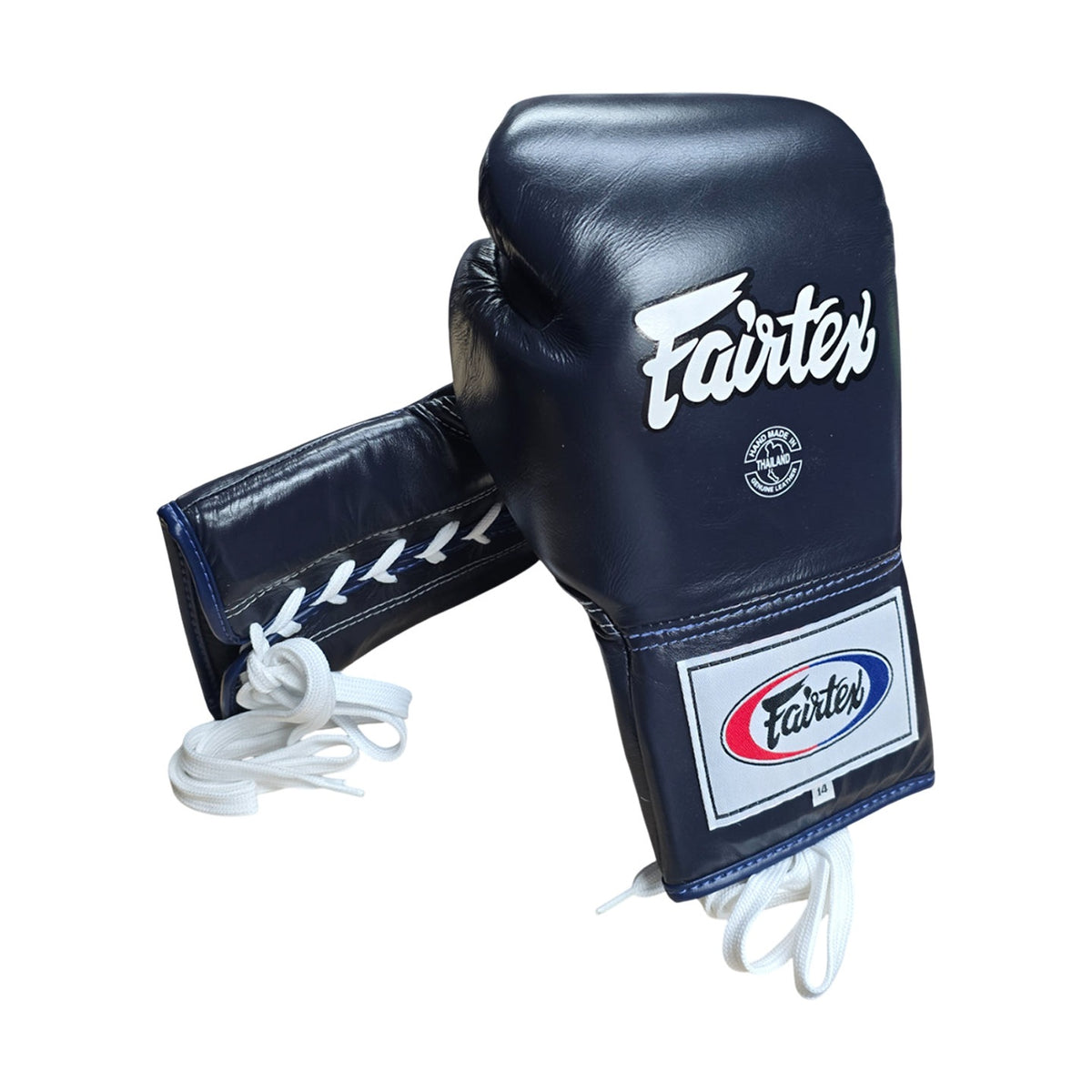 Fairtex BGL6 Lace-Up Boxing Gloves, Blue, view 4